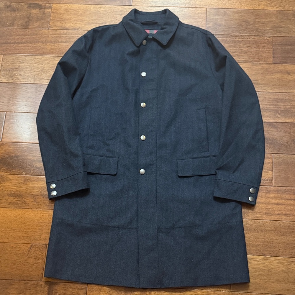 Men's Beretta Reda Active Wool Navy Snap-Front Trench Coat